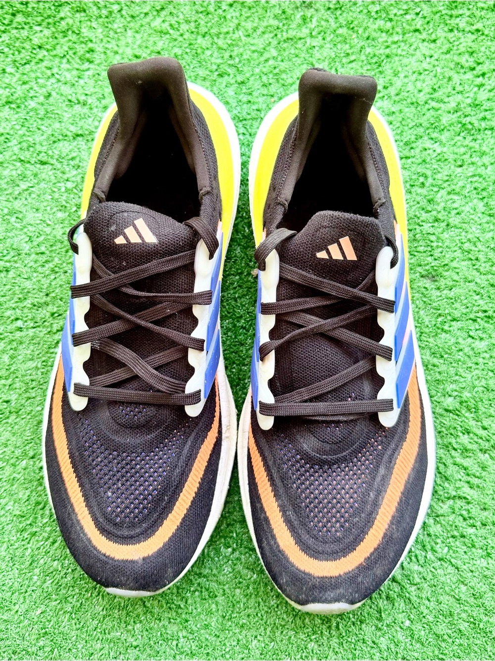 Adidas Ultraboost Light Core Black Lucid Blue Yellow Men's US 10.5 HP9204